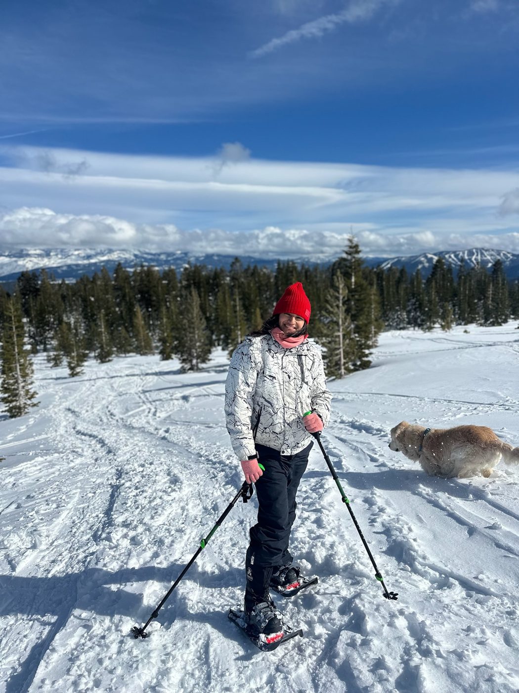 First snowshoeing