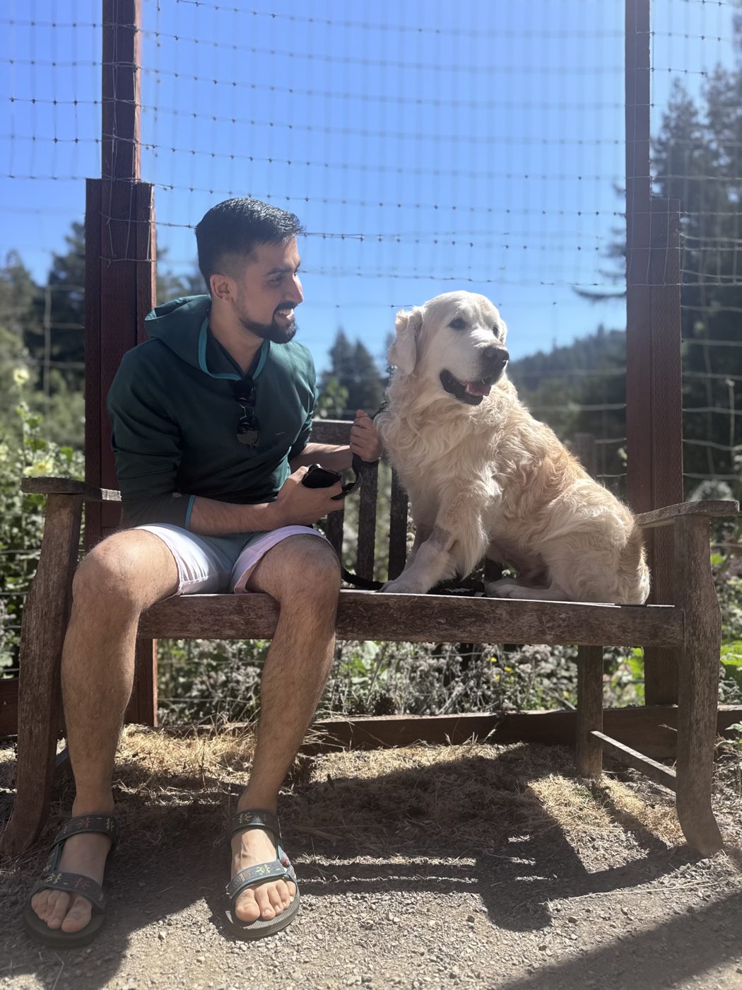 Someone always sitting with him